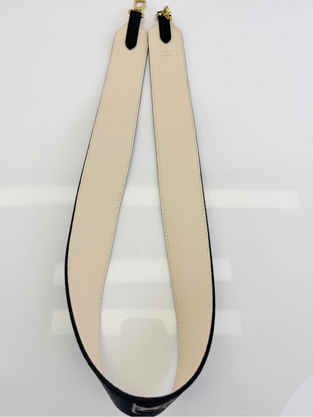 Louis Vuitton Empreinte Monogram Bandouliere Shoulder Strap Black Beige